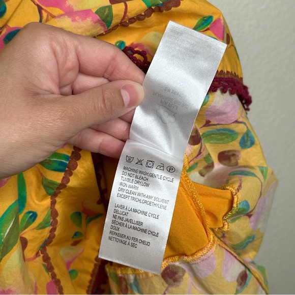 Farm Rio Mini Cashew Midi Dress yellow extra small - Picture 14 of 15